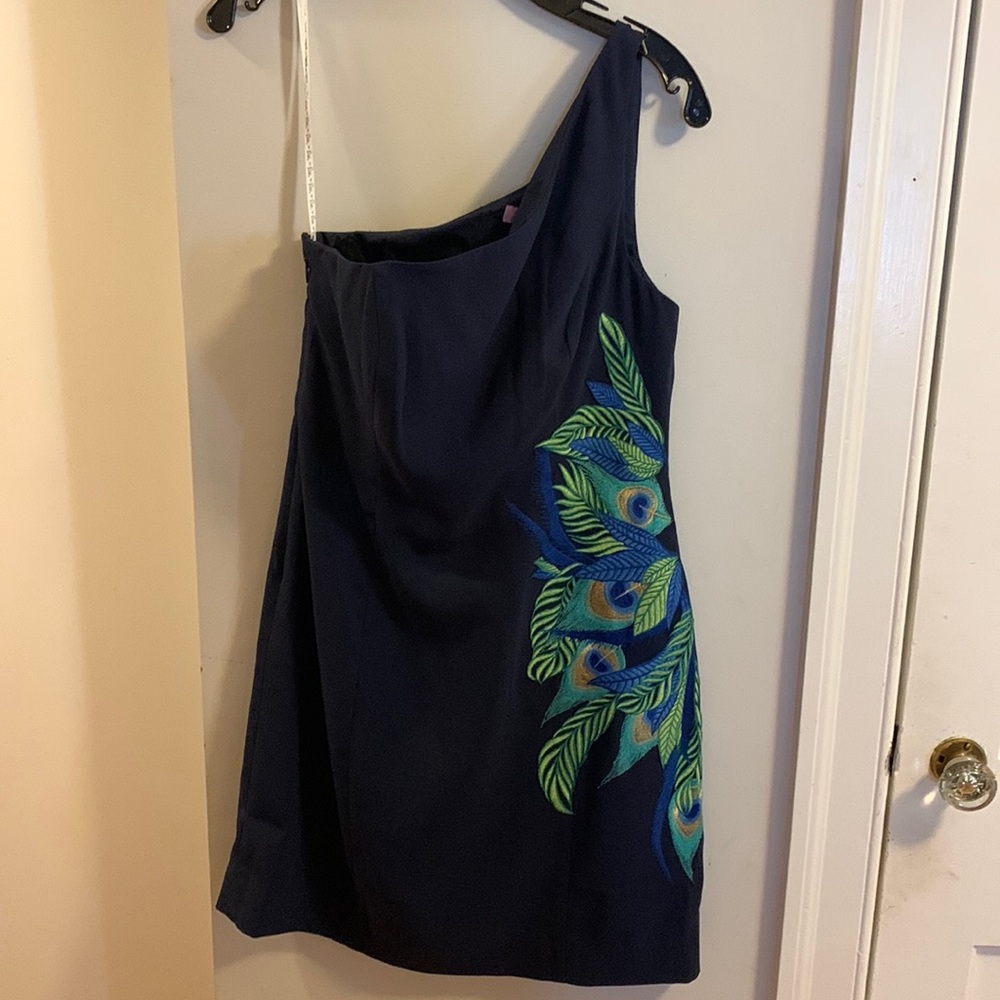Lily Pulitzer dress, nwt, size 6, navy with embroidery